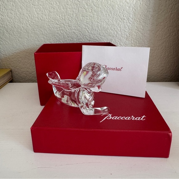 Vintage Baccarat Crystal Angel Cherub “Thinking of You” Figurine in original box - Picture 2 of 8